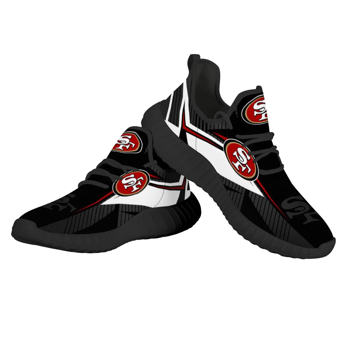 Men's San Francisco 49ers Mesh Knit Sneakers/Shoes 009
